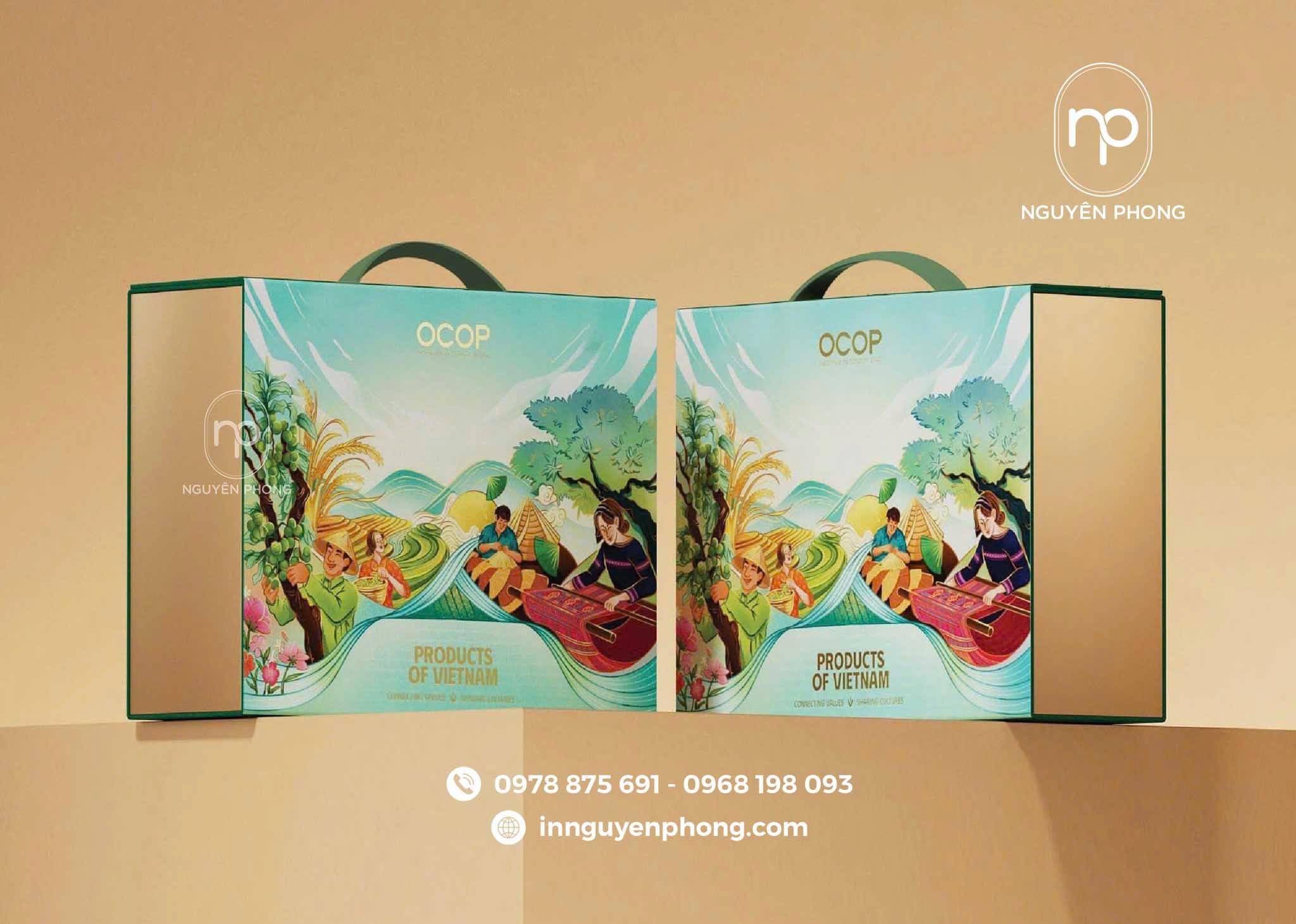 In hộp cứng cao cấp có quai xách tiện lợi